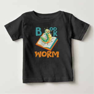 Camiseta Para Bebê Livros de Vermes Crianças