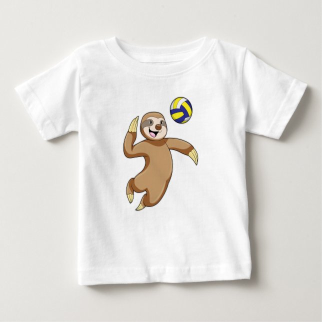 Camiseta Para Bebê Lixo como Voleibol (Frente)