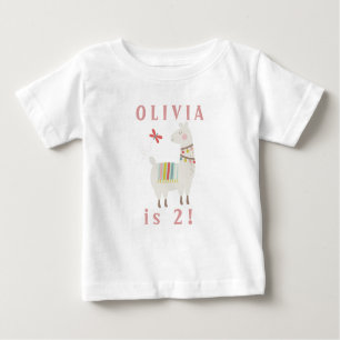 Camiseta Para Bebê Llama Cute Pensou Que Era O Nome Personalizado E A