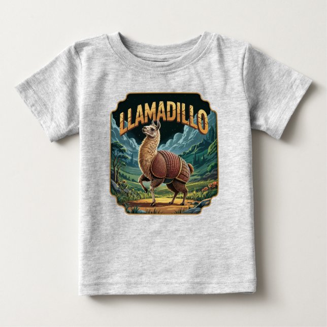 Camiseta Para Bebê Llamadillo Ilustração Combo Criatura Funny (Frente)