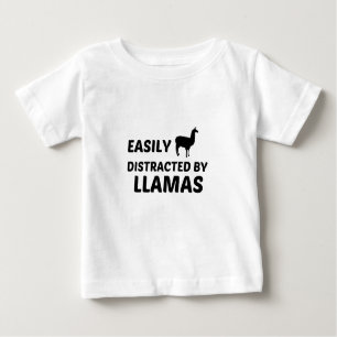 CAMISETA PARA BEBÊ LLAMAS FACILMENTE DISTRATADAS