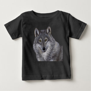 Camiseta Para Bebê Lobo