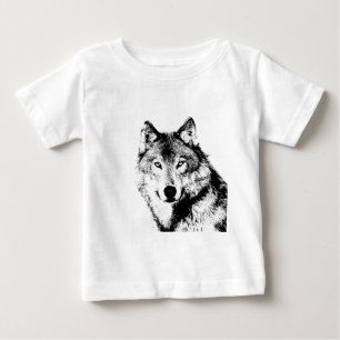 Camiseta Para Bebê Lobo