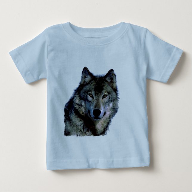 Camiseta Para Bebê Lobo (Frente)