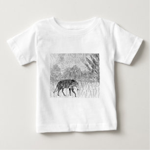 Camiseta Para Bebê Lobo Cinzento Animal Selvagem