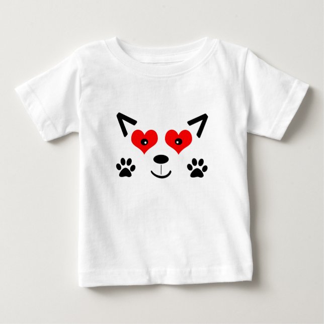 Camiseta Para Bebê Lobo do bebê (Frente)