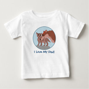 Camiseta Para Bebê Lobo e filhote de cachorro do pai