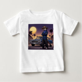 Camiseta Para Bebê Lobo E Lowrider