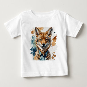 Camiseta Para Bebê Lobo fofo