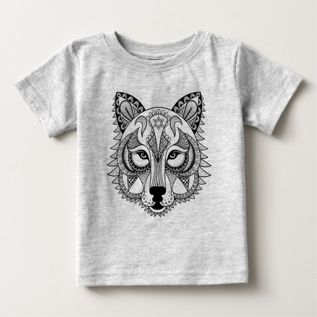 Camiseta Para Bebê Lobo inspirado (Frente)