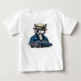Camiseta Para Bebê Lobo Lowrider