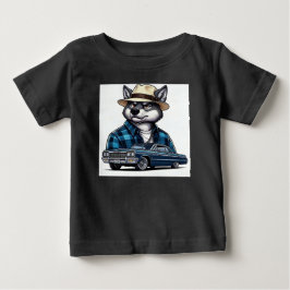 Camiseta Para Bebê Lobo Lowrider