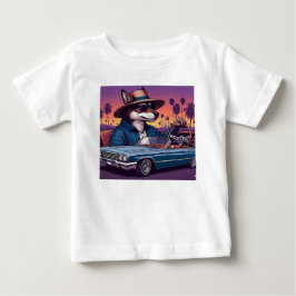 Camiseta Para Bebê Lobo Lowrider Wolfy
