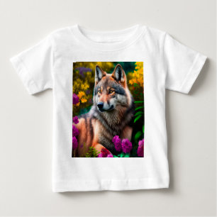 Camiseta Para Bebê Lobo-macaco