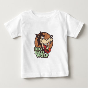 Camiseta Para Bebê Lobo mau grande