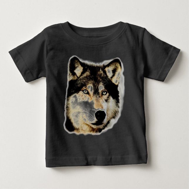 Camiseta Para Bebê Lobo Motivacional Único (Frente)