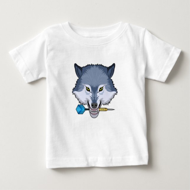 Camiseta Para Bebê Lobo nas Trevas com Dart (Frente)
