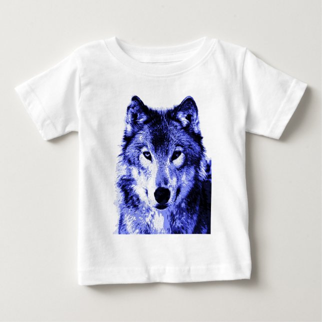 Camiseta Para Bebê Lobo Noturno (Frente)