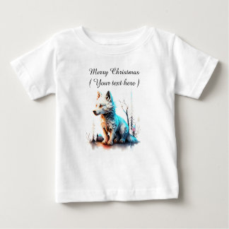 Camiseta Para Bebê Lobo Pequeno na Floresta