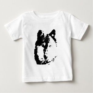 Camiseta Para Bebê Lobo Pop Art