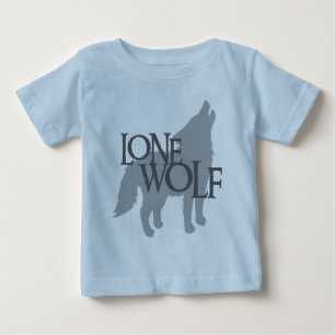 CAMISETA PARA BEBÊ LOBO SOLITÁRIO