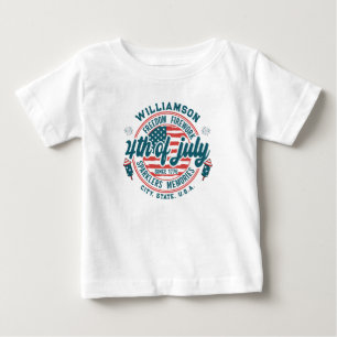 Camiseta Para Bebê Localização do Estado da Cidade do Nome da Família