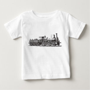 Camiseta Para Bebê Locomotiva - Preto
