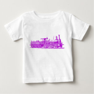 Camiseta Para Bebê Locomotiva - Roxo