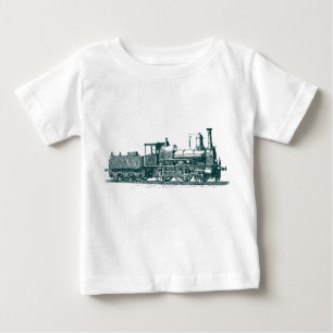 Camiseta Para Bebê Locomotiva - Verde escuro
