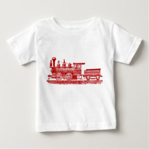 Camiseta Para Bebê Locomotive 02 - Ruby Red
