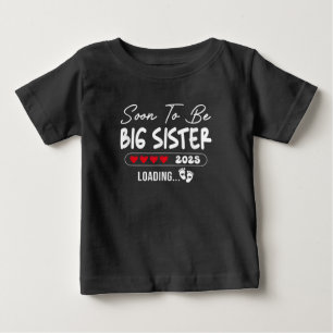 Camiseta Para Bebê Logo Irmã Mais Velha 2025 Carregando Irmã Est 2025