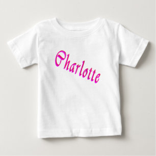 Camiseta Para Bebê Logotipo conhecido de Charlotte,