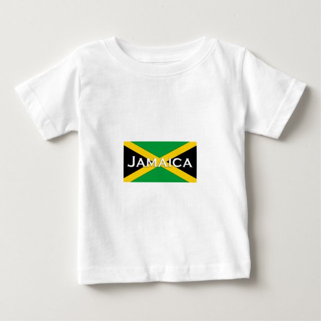 Camiseta Para Bebê Logotipo da bandeira de Jamaica (Frente)