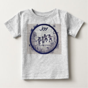 Camiseta Para Bebê Logotipo da Emblem Joy Films – Moldura Redonda de