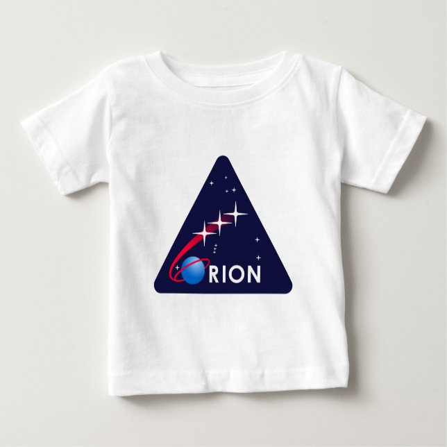 Camiseta Para Bebê Logotipo da NASA Orion (Frente)
