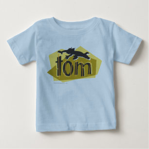 Camiseta Para Bebê Logotipo da silhueta de Tom