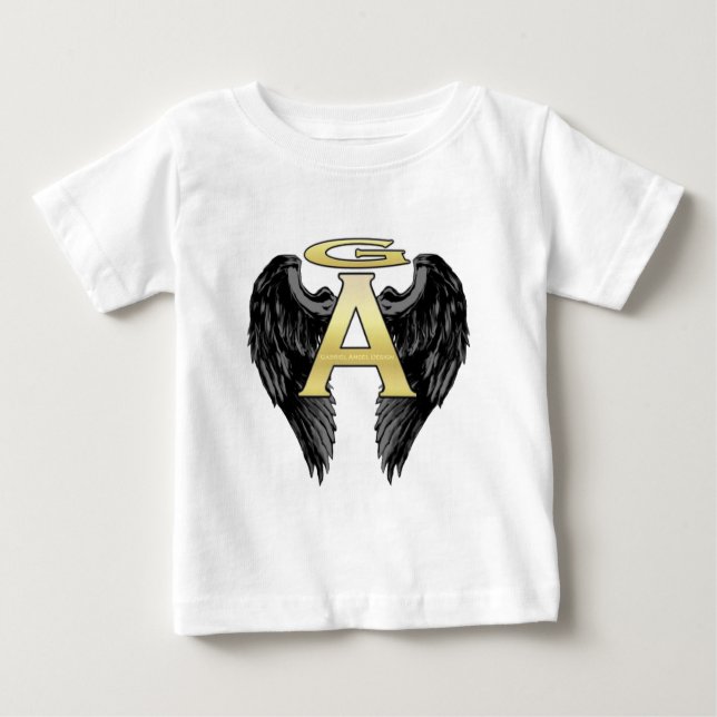 Camiseta Para Bebê Logotipo das asas Gabriel Angel Design (Frente)