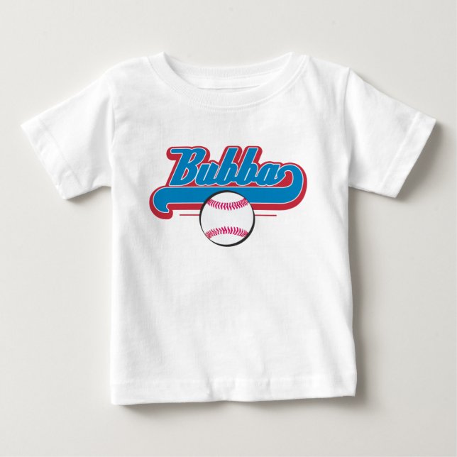 Camiseta Para Bebê Logotipo de basebol Bubba (Frente)