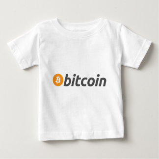 Camiseta Para Bebê Logotipo de Bitcoin + texto