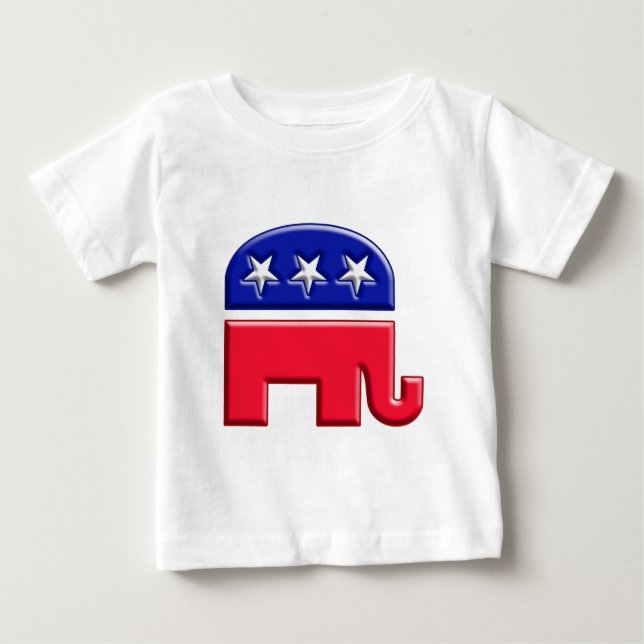 Camiseta Para Bebê Logotipo de elefante GOP (Frente)
