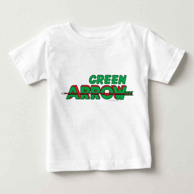 Camiseta Para Bebê Logotipo de seta verde 2 (Frente)