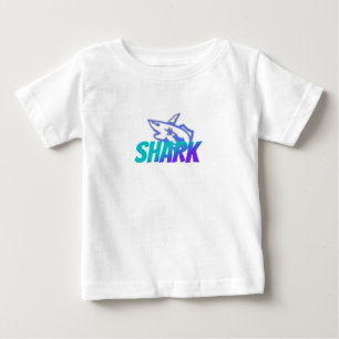 Camiseta Para Bebê Logotipo de Tubarão com Gradiente Feroz Vibraçõe