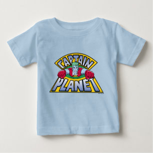 Camiseta Para Bebê Logotipo do Capitão Planeta