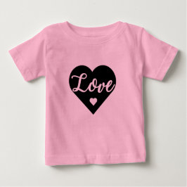 Camiseta Para Bebê Logotipo do coração