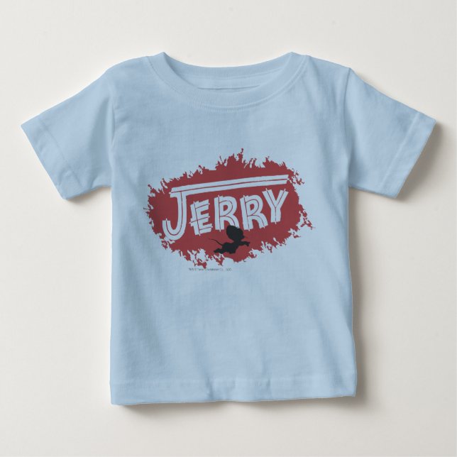 Camiseta Para Bebê Logotipo do Jerry Silhouette (Frente)