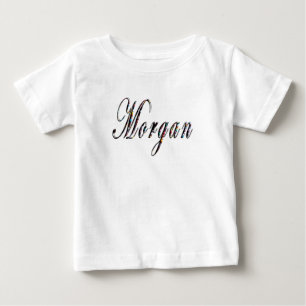 Camiseta Para Bebê Logotipo do Morgan Name