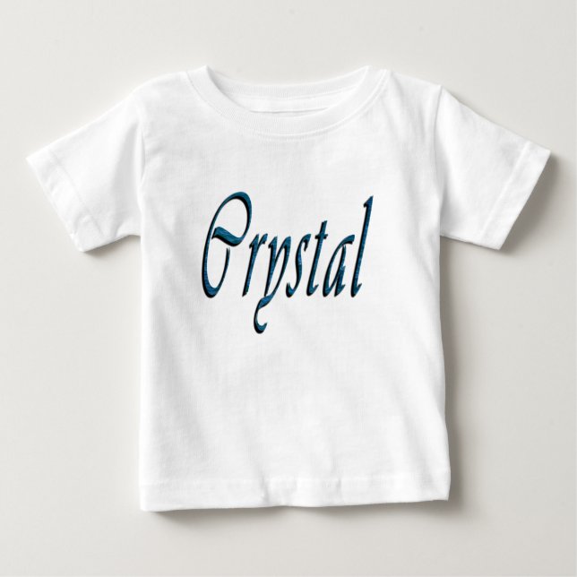 Camiseta Para Bebê Logotipo do nome das cristalinas, (Frente)