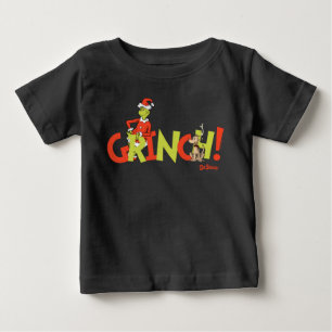 Camiseta Para Bebê Logotipo do Personagem Grinch! Gráfico