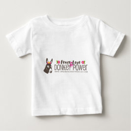 Camiseta Para Bebê Logotipo do poder do asno do amor da paz