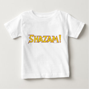 Camiseta Para Bebê Logotipo do Shazam Amarelo/Vermelho